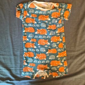 Winter Water Factory Summer Romper, Fox & Hedgehog